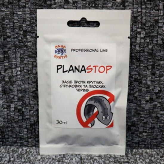 Aqua Exotic Plana Stop (Акваэкзотик Плана Стоп) - препарат для рыб против плоских, ленточных и круглых червей