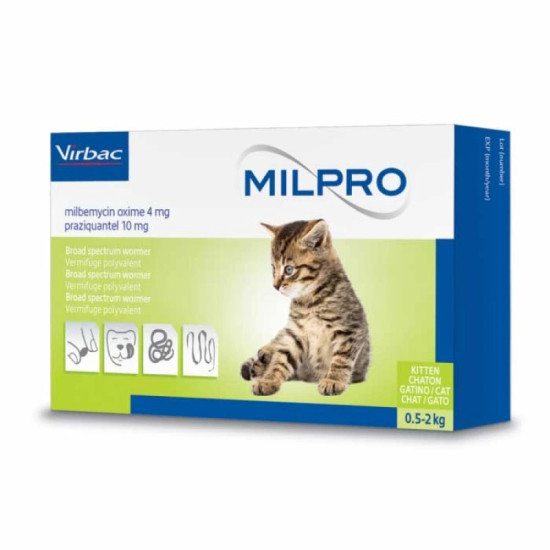 Virbac Milpro (Милпро) - таблетки для кошек от глистов