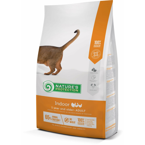 Nature's Protection Indoor Adult - дорослі домашні коти, з куркою