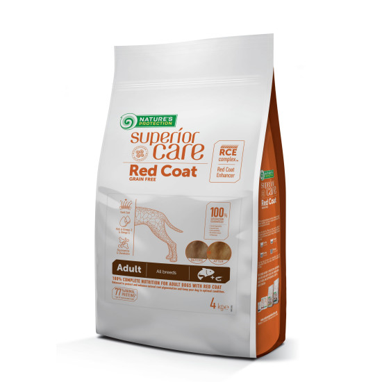Nature's Protection Superior Care Red Coat Grain Free Adult Salmon All Breeds - дорослі собаки з рудою шерстю, з лососем