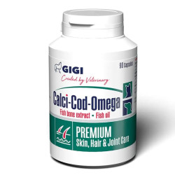 Gigi Calci-Cod-Omega (Кальці-Код-Омега) - добавка для здоров'я шкіри, шерсті, кісток і суглобів у собак і котів