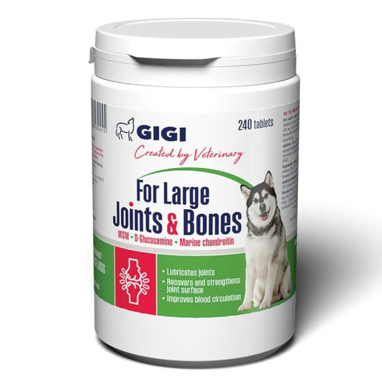 Gigi For Large Joints & Bones - добавка для здоровья костей и суставов у собак крупных пород
