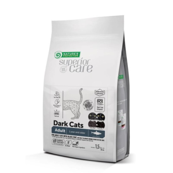 Nature's Protection Superior Care Dark Cats Adult Herring - дорослі коти з темною шерстю, з оселедцем