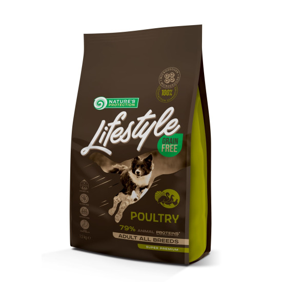 Nature's Protection Lifestyle Poultry Adult All Breeds - дорослі собаки, з куркою