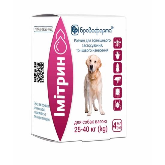 Імітрин - краплі від бліх та кліщів для собак