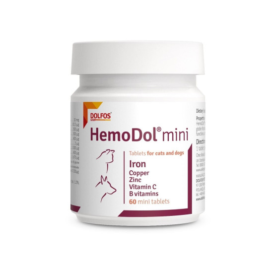 Dolfos HemoDol Mini (Долфос Гемодол Мини) - препарат для улучшения процессов кроветворения у кошек и собак мелких пород