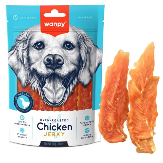 Wanpy Chicken Jerky - ласощі для собак, куряче філе