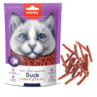 Wanpy Soft Duck Jerky Strips - ласощі для котів, філе качки в'ялені смужки