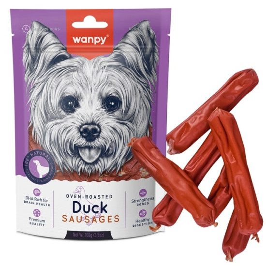 Wanpy Duck Sausages - ласощі для собак, сосиски з качкою