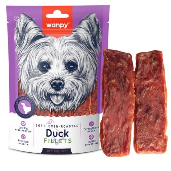 Wanpy Soft Duck Fillets - ласощі для собак, качине філе