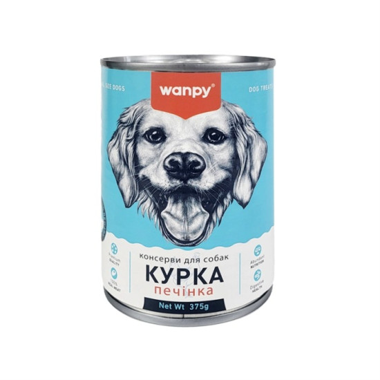 Wanpy Chicken & Liver Pate - консервований корм для собак, з куркою та печінкою, паштет