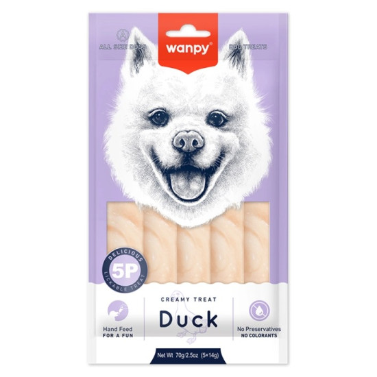 Wanpy Creamy Duck Treat - ласощі для собак, крем з качкою