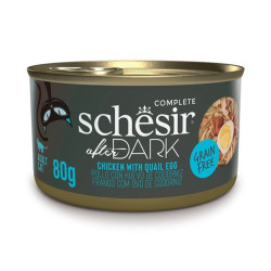 Schesir After Dark Chicken With Quail Egg - консервований корм для котів, з куркою та перепелиним яйцем, шматочки в соусі