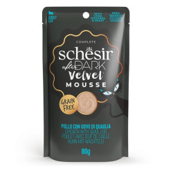 Schesir After Dark Chicken With Quail Egg - консервований корм для котів, з куркою та перепелиним яйцем, мус