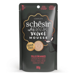 Schesir After Dark Chicken With Beef - консервований корм для котів, з куркою та яловичиною, мус