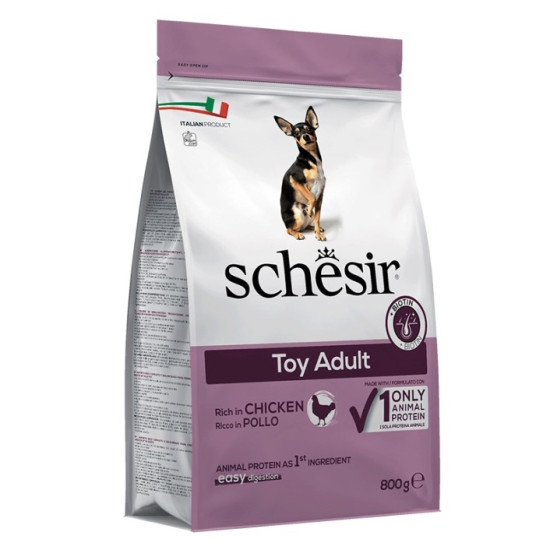 Schesir Dog Toy Adult - дорослі собаки дрібних порід, з куркою