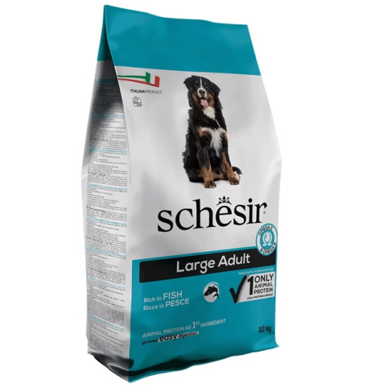 Schesir Dog Large Adult Fish - дорослі собаки великих порід, з рибою