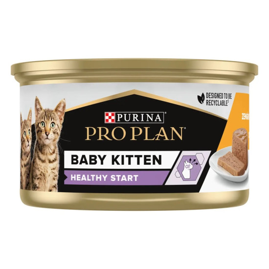 Pro Plan Baby Kitten - консервований корм для кошенят, з куркою, мус
