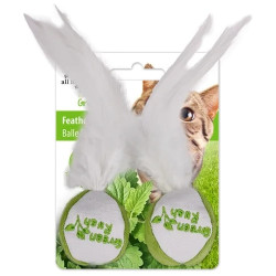 AFP - іграшка для котів, м'ячики з піром, набір