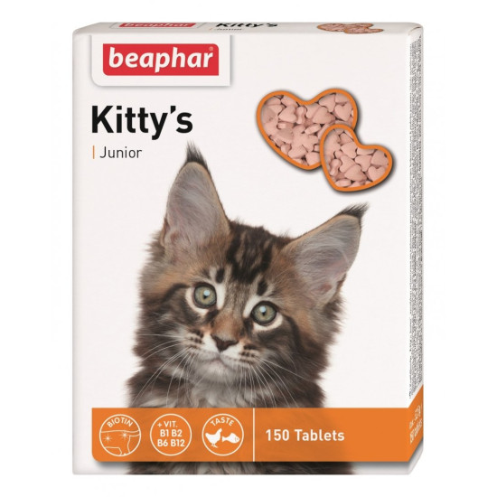 Beaphar Kitty's Junior - вітамінізовані ласощі для кошенят