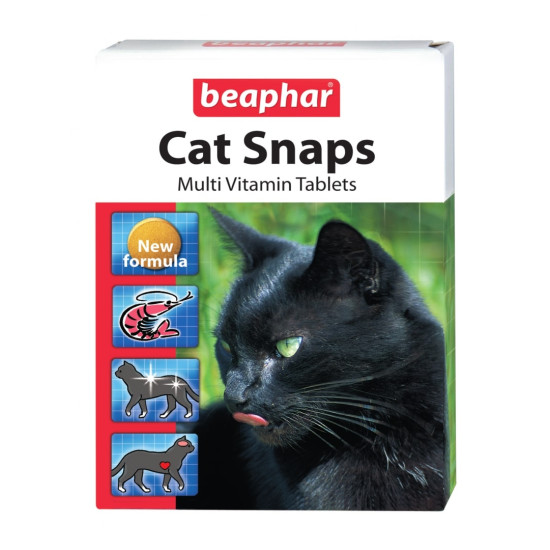 Beaphar Cat Snaps - вітамінізовані ласощі для котів з креветками, таурином та біотином