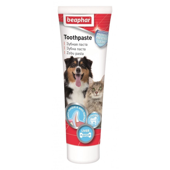 Beaphar Toothpaste - зубна паста для собак та котів зі смаком печінки
