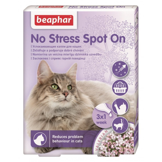 Beaphar No Stress Spot On - успокаивающие капли от стресса для кошек