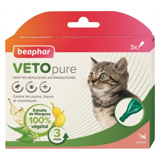 Beaphar Bio Spot On - натуральные капли от блох, клещей и комаров для кошек