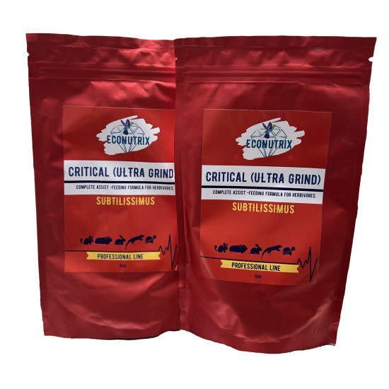 EcoNutrix Critical Ultra Grind Subtilissimus (Еконутрікс Крітікал Ультра Грінд Субтілісімус)  - корм для асистованого годування гризунів, порошок вкрай дрібного помелу