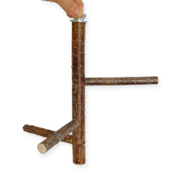 Zelena Zoo - жёрдочка вертикальная с креплением на крышу клетки