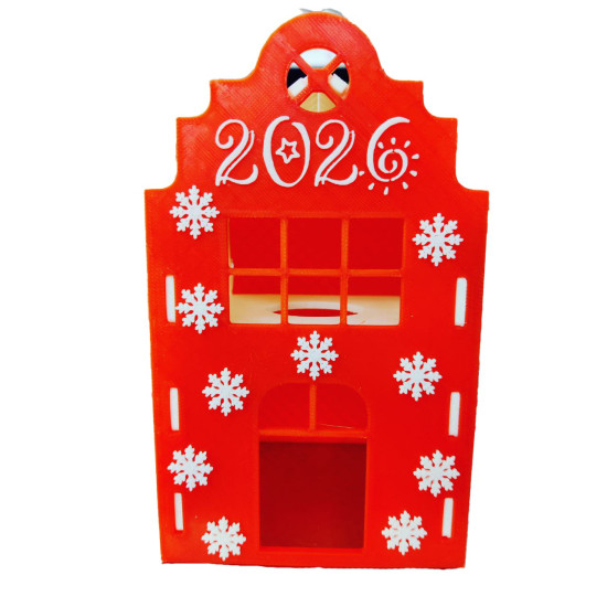 Домик для хомяка из пластика Новогодний