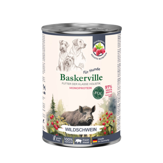 Baskerville Monoprotein (Баскервиль) - консервированный корм для собак, с диким кабаном