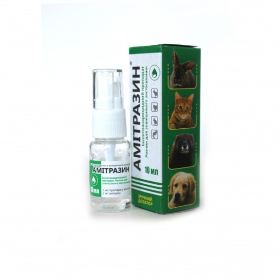 Амітразин - препарат для лікування отодектозу, саркоптозу, нотоедрозу, демодекозу