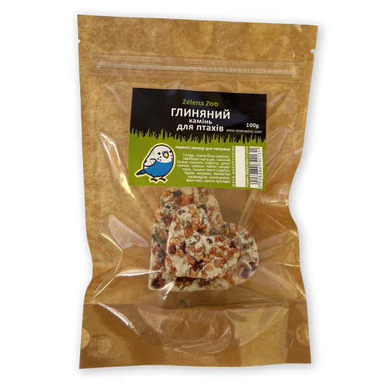 Zelena Zoo -  глиняный камень для попугаев с овощами и цветами