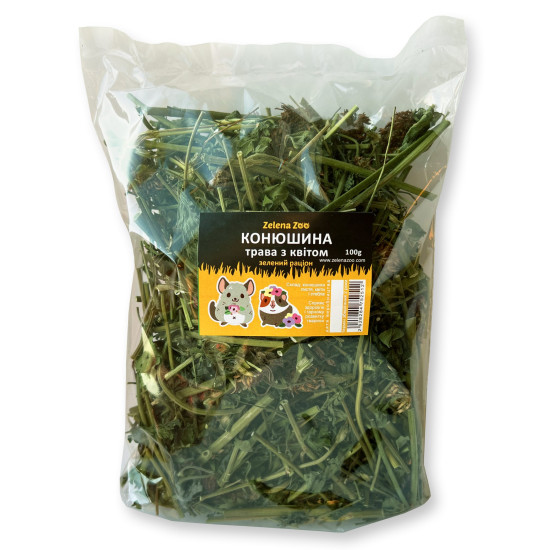 Zelena Zoo - лакомство для грызунов, Зеленый Рацион Клевер трава с цветками