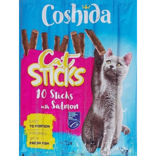Coshida Cat Sticks - ласощі для котів, мясна паличка з лососем
