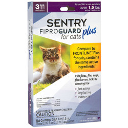 Sentry Fiproguard Plus (Сентрі Фіпрогард Плюс) - каплі від бліх та кліщів для котів