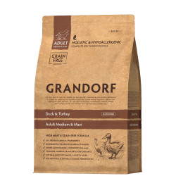 Grandorf Dog Duck & Turkey Medium&Maxi (Грандорф) - дорослі собаки середніх та великих порід, з качкою та індичкою
