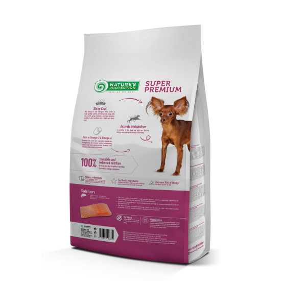 Natures Protection Mini Extra Salmon Small Breeds - взрослые собаки мелких пород, с лососем