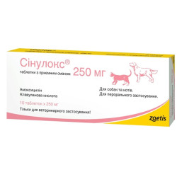 Zoetis Synulox (Сінулокс) - антибіотик для лікування інфекційних захворювань для собак та котів