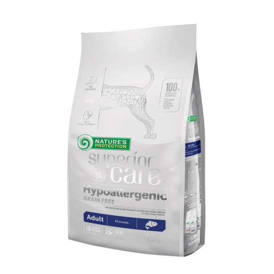 Natures Protection Superior Care Hypoallergenic Grain Free Adult Salmon All Breeds - дорослі собаки, з лососем