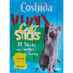 Coshida Cat Sticks - ласощі для котів, м'ясна паличка з ягням та індичкою