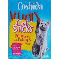 Coshida Cat Sticks - ласощі для котів, м'ясна паличка з птахом та печінкою