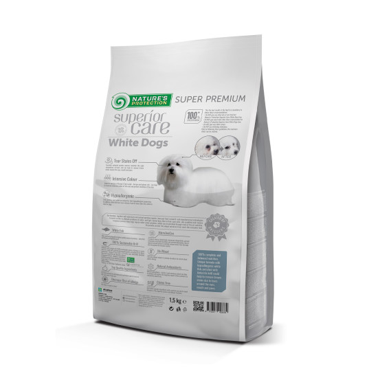 Natures Protection Superior Care White Dogs Grain Free Adult White Fish Small and Mini Breeds - взрослые собаки мелких пород со светлой шерстью, с белой рыбой