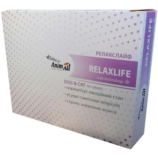 AnimAll FitoLine Релакслайф (Энимал) - добавка от стресса и беспокойства для кошек и собак
