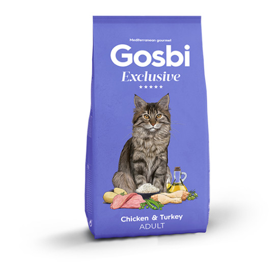 Gosbi Exclusive Chicken & Turkey Adult (Госбі Ексклюзив) - дорослі коти, з куркою та індичкою