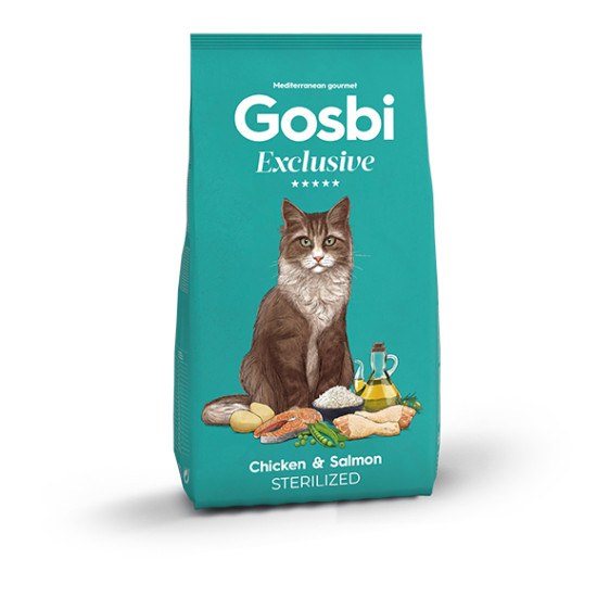 Gosbi Exclusive Chicken & Salmon Sterilized (Госбі Ексклюзив) - дорослі стерилізовані коти, з куркою та лососем