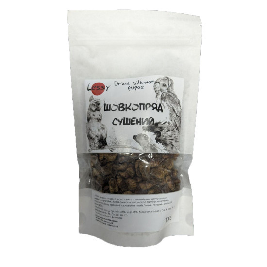 Lessy Dried Silkworm Pupae - лакомства для грызунов и птиц, сушёный шелкопряд