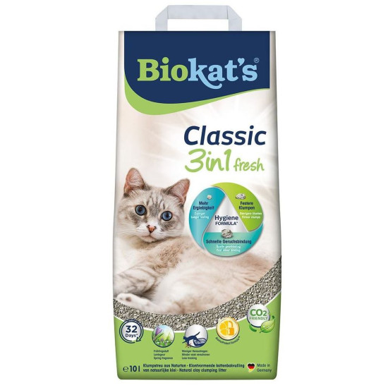 Biokats Classic 3in1 Fresh (Біокетс) - гліняний наповнювач з ароматом