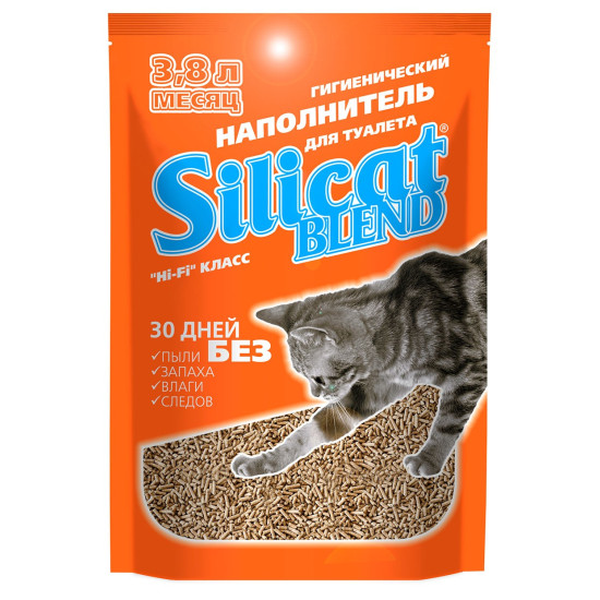 Silicat Blend (Силикет) - силикагелевый и древесный наполнитель